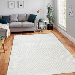 Dywan BALANCE 1503 krem - Geometryczny, strukturalny, glamour  180x270cm
