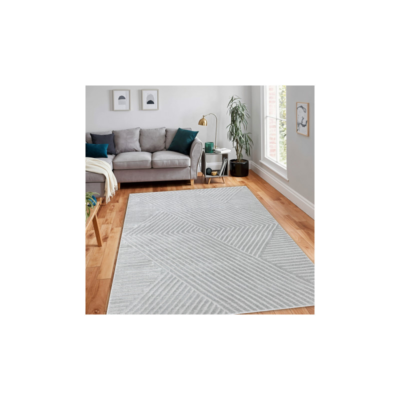 Dywan BALANCE 1503 szary - Geometryczny, strukturalny, glamour  80x150cm