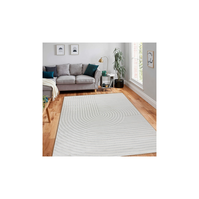 Dywan BALANCE 1921 krem - Geometryczny, strukturalny, glamour  120x170cm