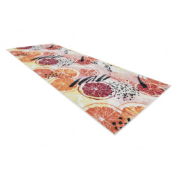 Dywan do prania ANDRE 1270 Pomarańcze, do kuchni, antypoślizgowy różowy - 2 GATUNEK 80x200cm