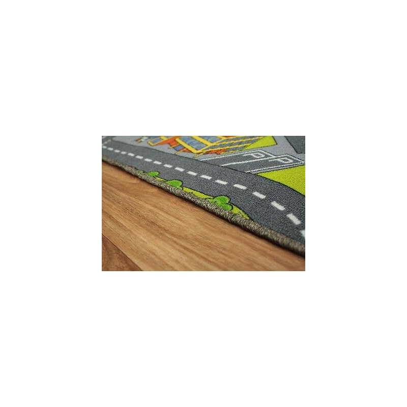 Kinderteppich Teppich Strassenteppich Autoteppich Kinderzimmer Smart City grau