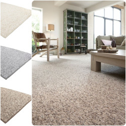 Teppichboden Schlinge Casablanca Breite 4m beige braun Büro Wohnzimmer robust WY