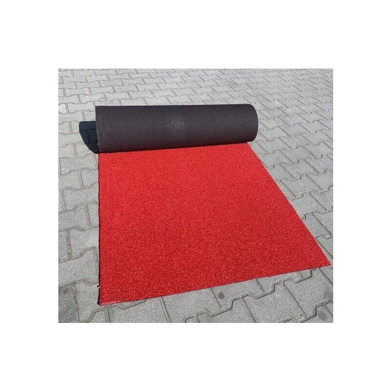 Kunstrasen Garten Terrasse Rasenteppich Balkon Meterware Kunstgras Ruby rot