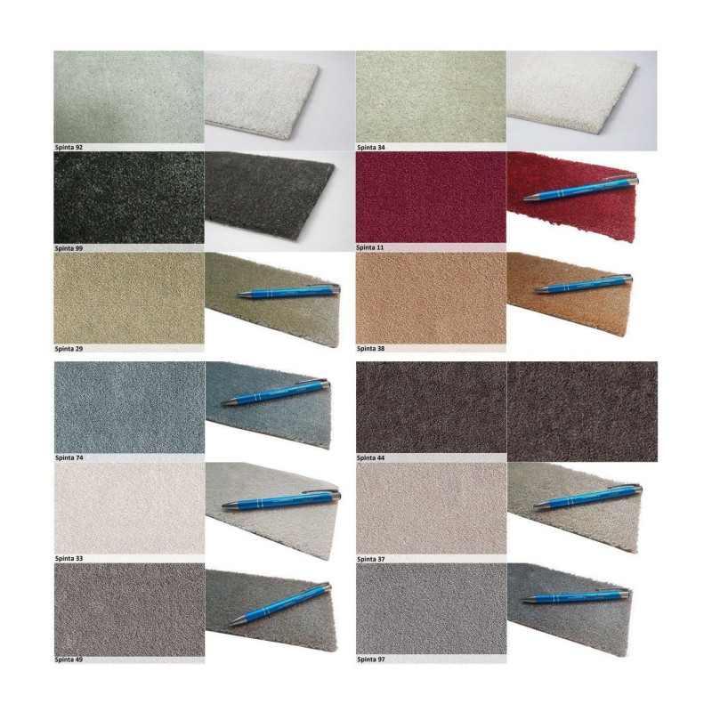 Teppichboden Spinta 4m 5m Breite 100% Polyamid Robust 8 Farben WY