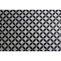 PVC Bodenbelag Optik Magali 96 Schwarz Weiß 2m Breite Meterware