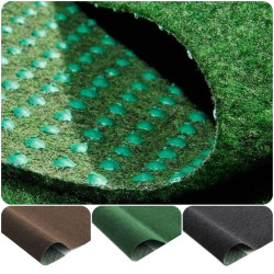 Kunstrasen Rasenteppich mit Noppen Pemba Vliesrasen 200x1050cm bis 400x2000cm