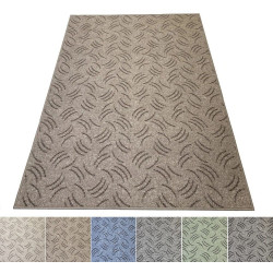 Schlingenteppich Kurzflor Teppich Teppichboden Nashville grau blau grün beige
