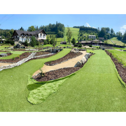 Kunstrasen Garten Balkon Terasse hochflor Rasenteppich meterware Havanna Grün