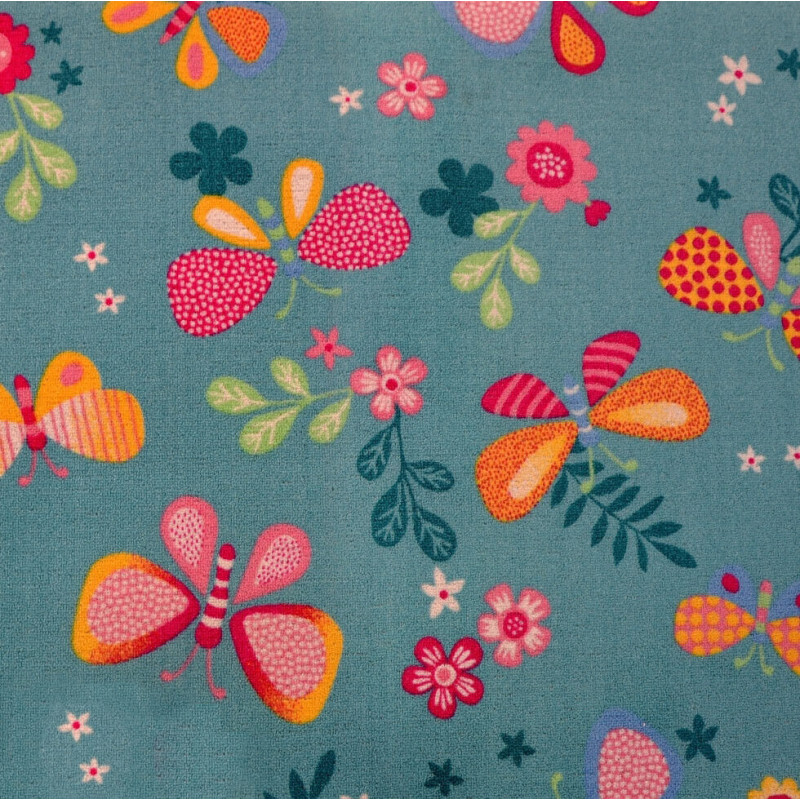 Kinderteppich Spielteppich Papillon 27 Kinder Teppich Schmetterling Butterfly