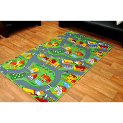 Kinderteppich Spielteppich Straßenteppich Little Village Kinder Teppich Straßen