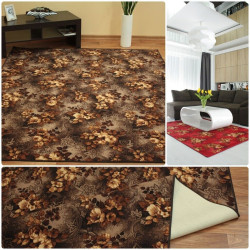 Teppich Teppichboden Wilstar Wohnzimmer Blumen braun rot meterware nach Maß Teppich Teppichboden Wilstar Wohnzimmer Blumen braun rot meterware nach Maß