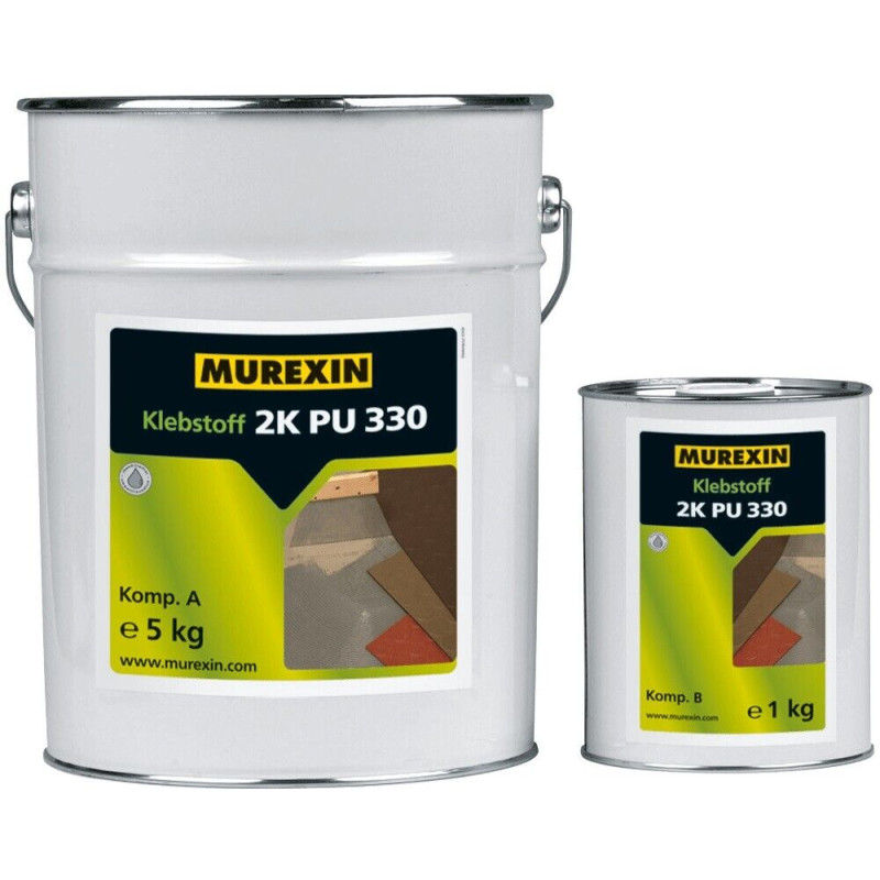 Murexin Klebstoff 2K PU 330 Innen & Außen Kunstrasen Teppichboden PVC