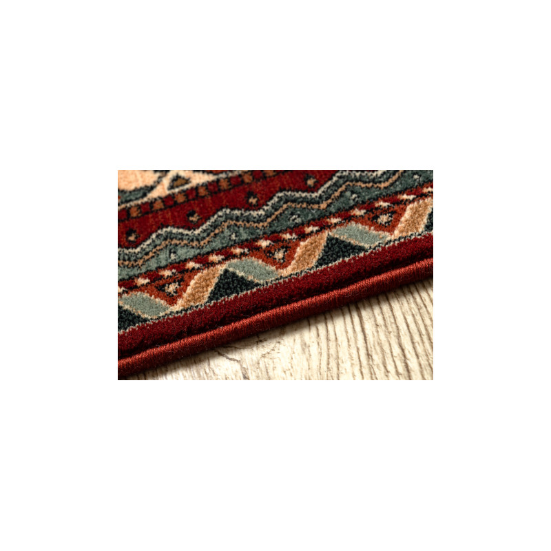 Dywan wełniany KASHQAI 4364 301 orientalny, ramka bordo / czarny 80x160cm Dywan wełniany KASHQAI 4364 301 orientalny, ramka bordo / czarny 80x160cm