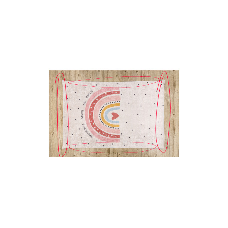 Dywan do prania JUNIOR 51300.802 Tęcza, kropki dla dzieci, antypoślizgowy beż - 2 GATUNEK 160x220cm