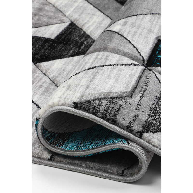 Dywan Cosmic Carving 5103 GREY/TURQUISE 120x170cm