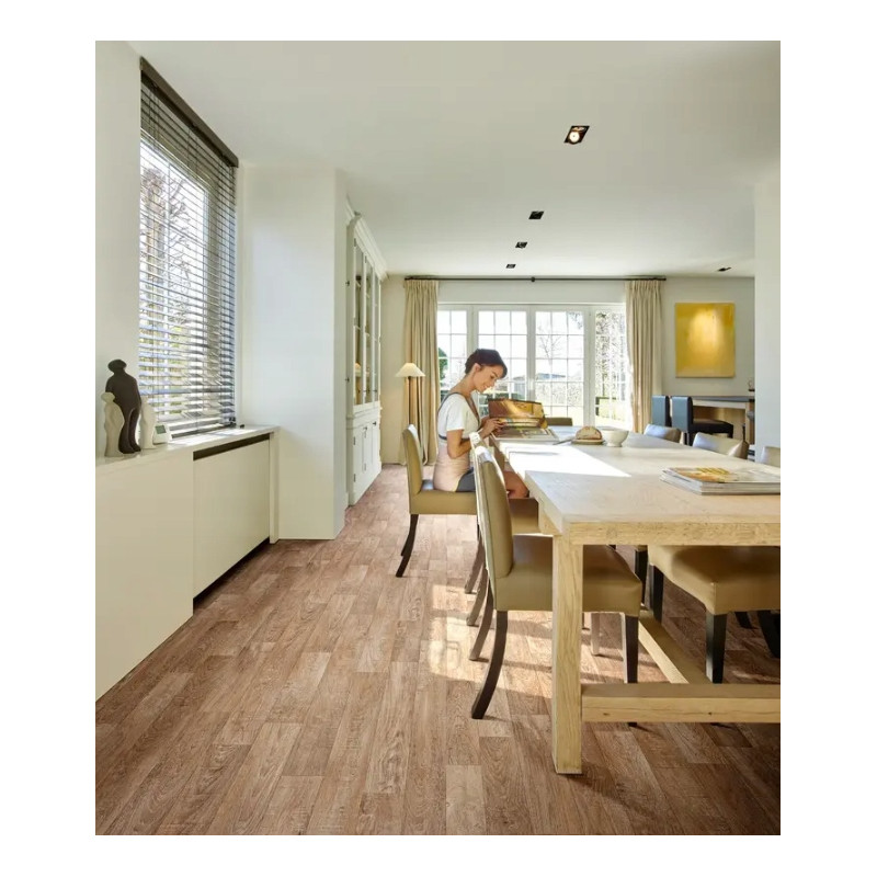 Wykładzina PCV 3m BeauFlor Beżowa Deska Panele Nowoczesna Kuchnia Korytarz