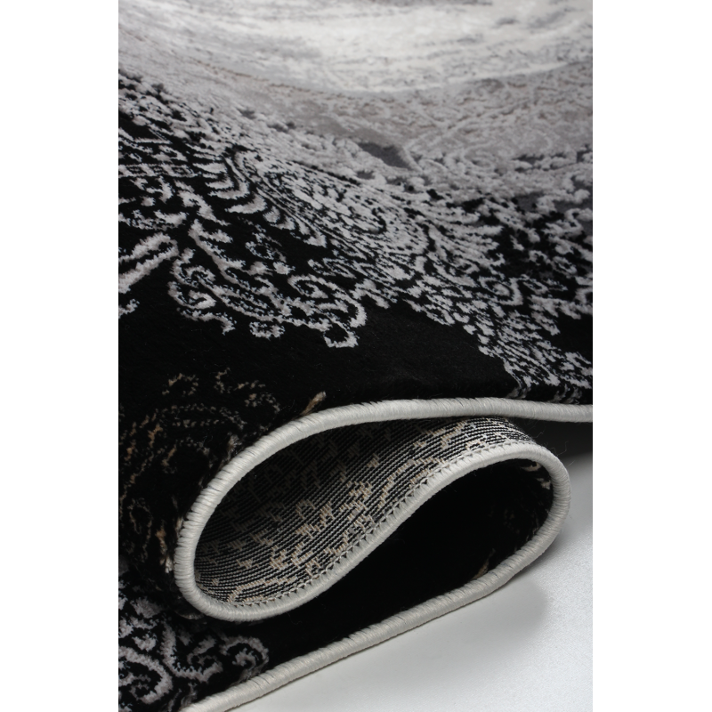 Dywan Tender 27237A BLACK/L.GREY  VELVET 77x150cm