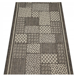 CHODNIK SZNURKOWY 120cm PATCHWORK TOUPE KREMOWY