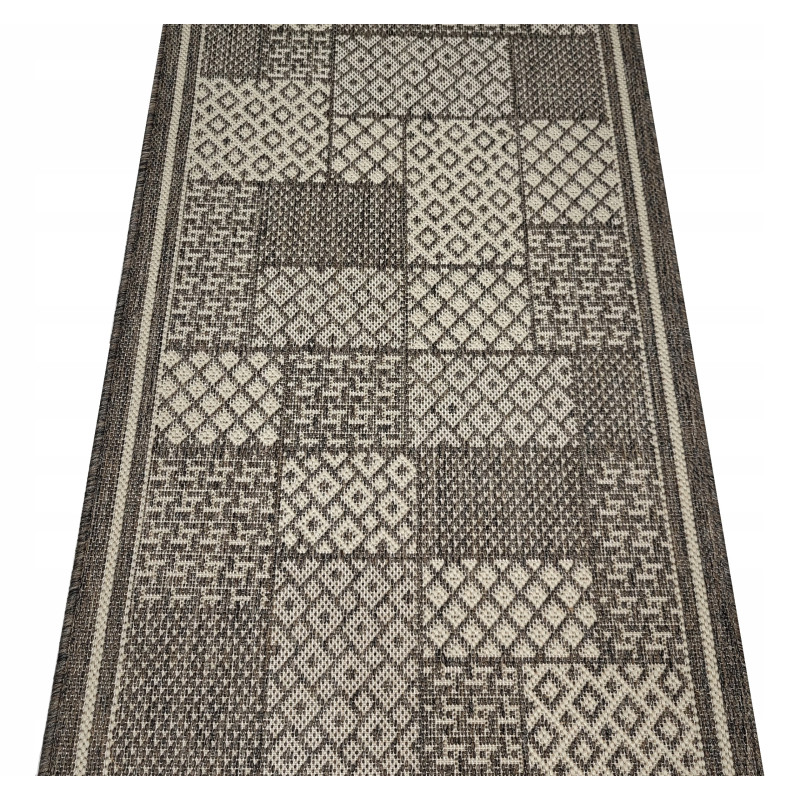 CHODNIK SZNURKOWY 120cm PATCHWORK TOUPE KREMOWY