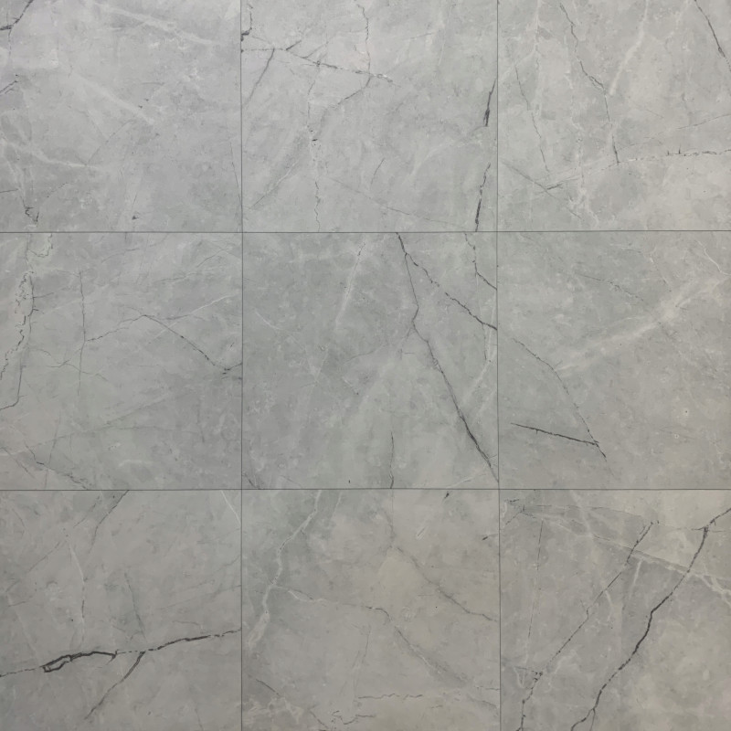 Wykładzina PCV Maxima Plus 639-04 2m Imitacja Płytki Marmur 40cmx40cm SZARY