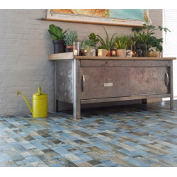 WYKŁADZINA PCV RUSTIC RETRO DESKA NIEBIESKA 200x90cm p80