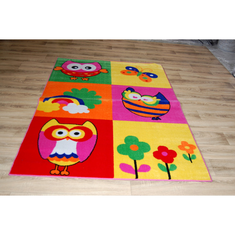DYWAN DZIECIĘCY SÓWKA 200x290cm Miękki kolorowy