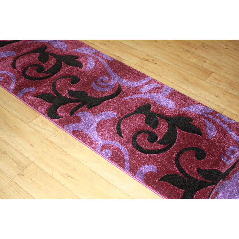 CHODNIK OKAZJA!! DYWAN FRYZ 3D FIOLET 80x316 CM
