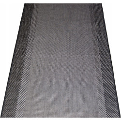 Chodniki SZNURKOWY 1006 SZARO CZARNY GŁADKI ANTYPOŚLIZG 80CM WYSOKA JAKOŚĆ