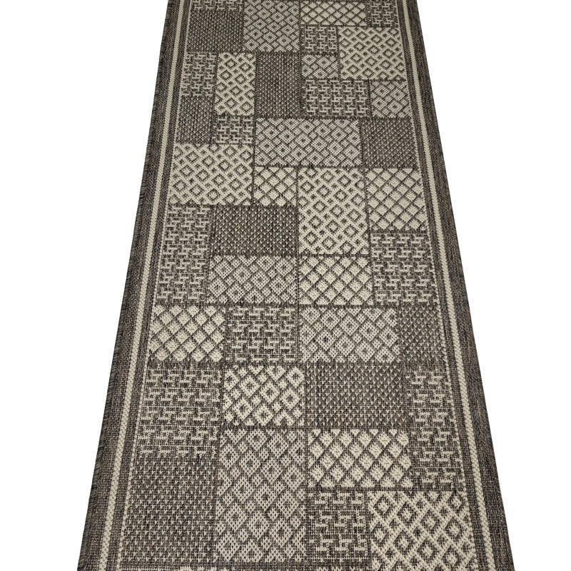 CHODNIK SZNURKOWY 100cm PATCHWORK TOUPE KREMOWY