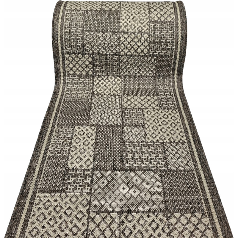 CHODNIK SZNURKOWY 80cm PATCHWORK TOUPE KREMOWY