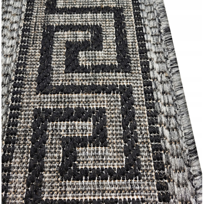 CHODNIK SZNURKOWY 90cm SZARO CZARNY GRECKI