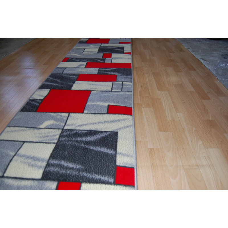 CHODNIK Dywanowy BCF HUGO SZARY szer. 120 cm