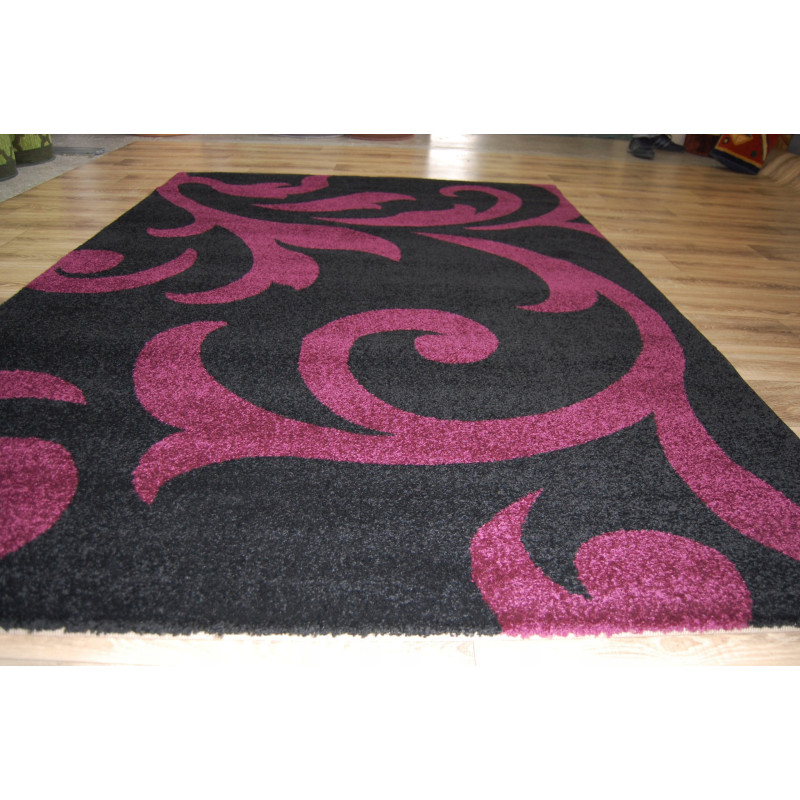 Dywan OKAZJA! 160x230cm fiolet czarny p-d-2705