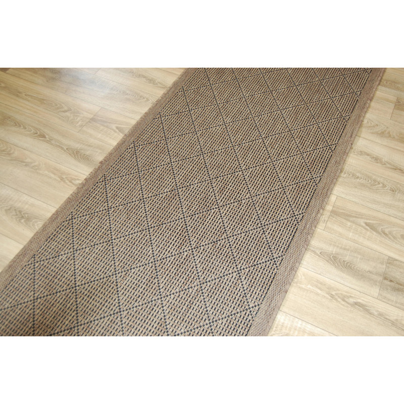 Chodnik SZNURKOWY Suva 998 112 Karo Brąz 100 CM