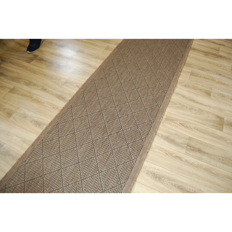 Chodnik SZNURKOWY Suva 998 112 Karo Brąz 100 CM