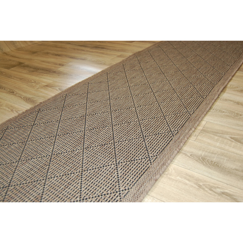 Chodnik SZNURKOWY Suva 998 112 Karo Brąz 100 CM