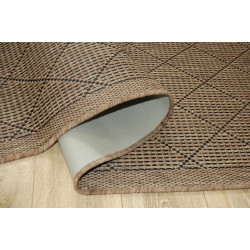 Chodnik SZNURKOWY Suva 998 112 Karo Brąz 100 CM