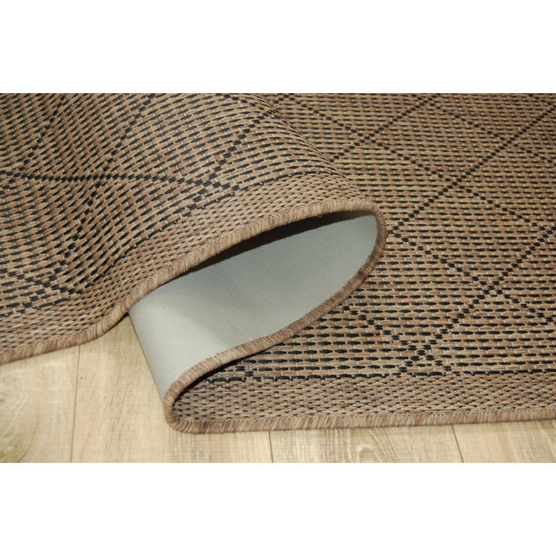 Chodnik SZNURKOWY Suva 998 112 Karo Brąz 100 CM