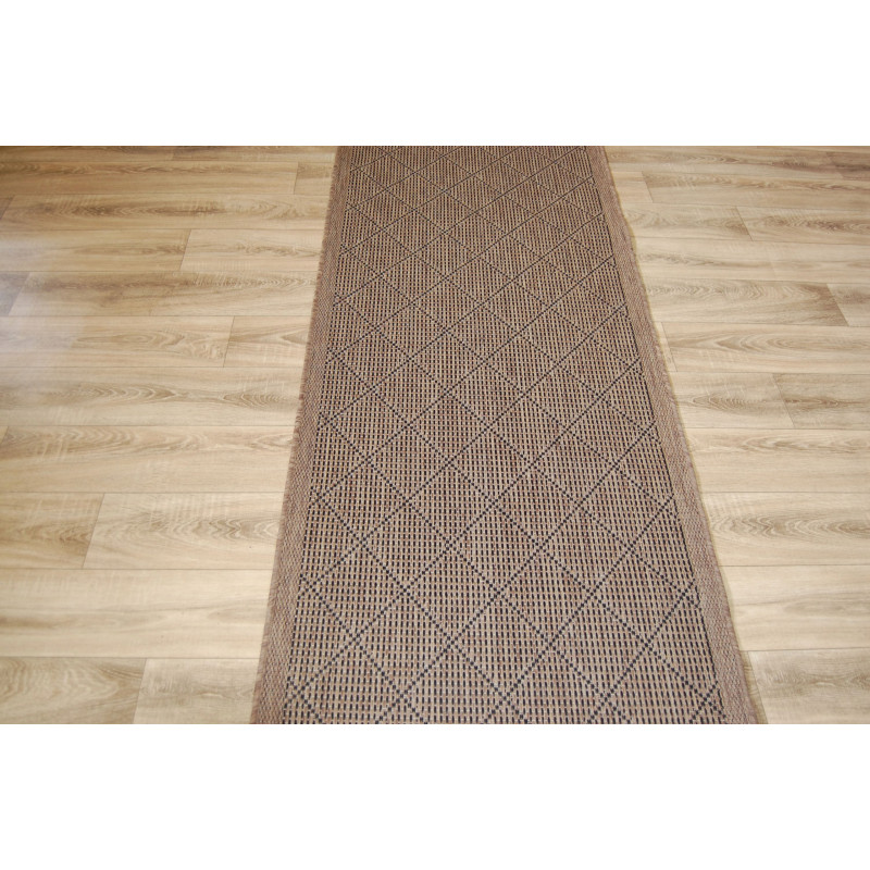 Chodnik SZNURKOWY Suva 998 112 Karo Brąz 80 CM