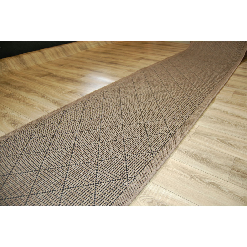 Chodnik SZNURKOWY Suva 998 112 Karo Brąz 80 CM