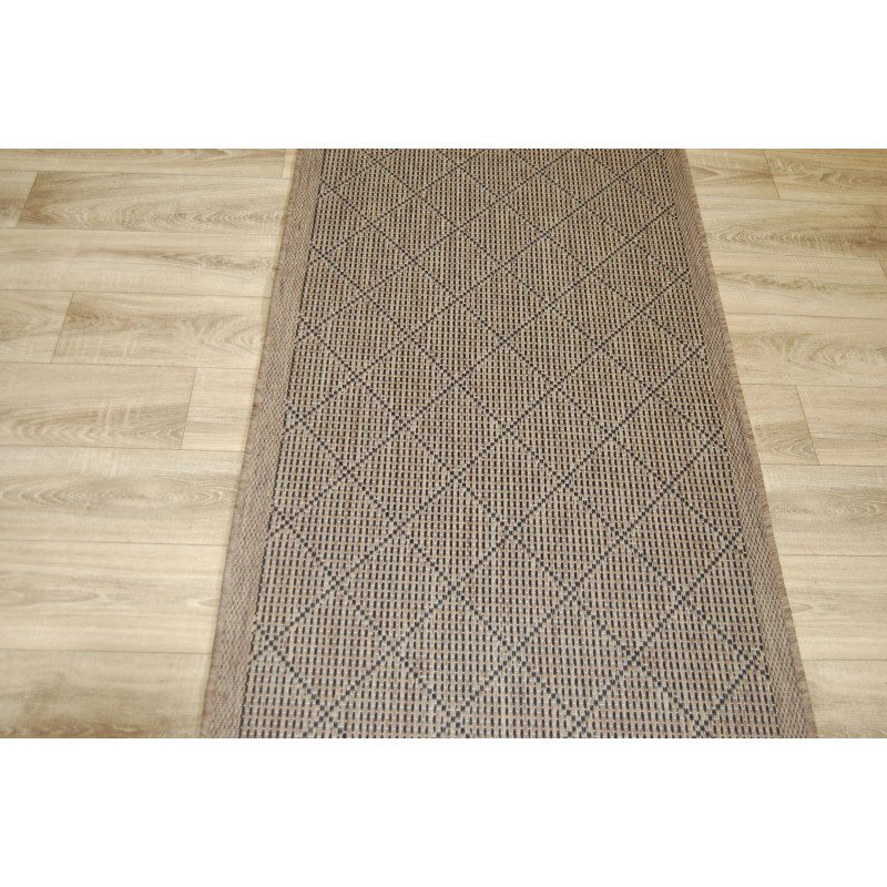 Chodnik SZNURKOWY Suva 998 112 Karo Brąz 80 CM