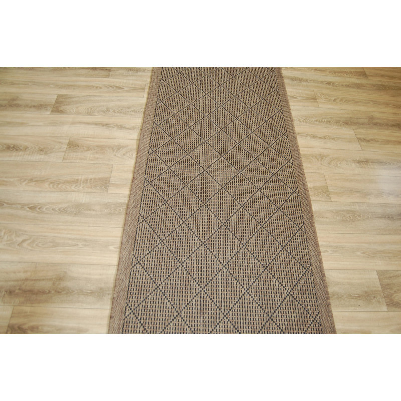 Chodnik SZNURKOWY Suva 998 112 Karo Brąz 80 CM
