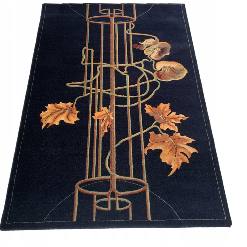DYWAN 140x200cm Misterium Granat WEŁNA d-d-9745