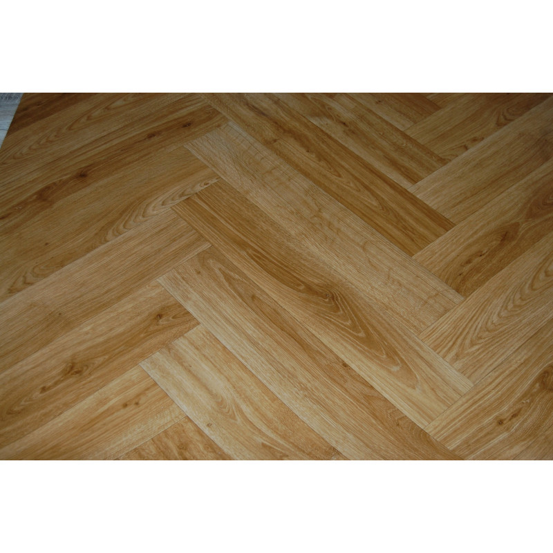 Wykładzina PCV Maxima Eko 150cm 611-01 Jodełka Brązowa Nowoczesna Klepka
