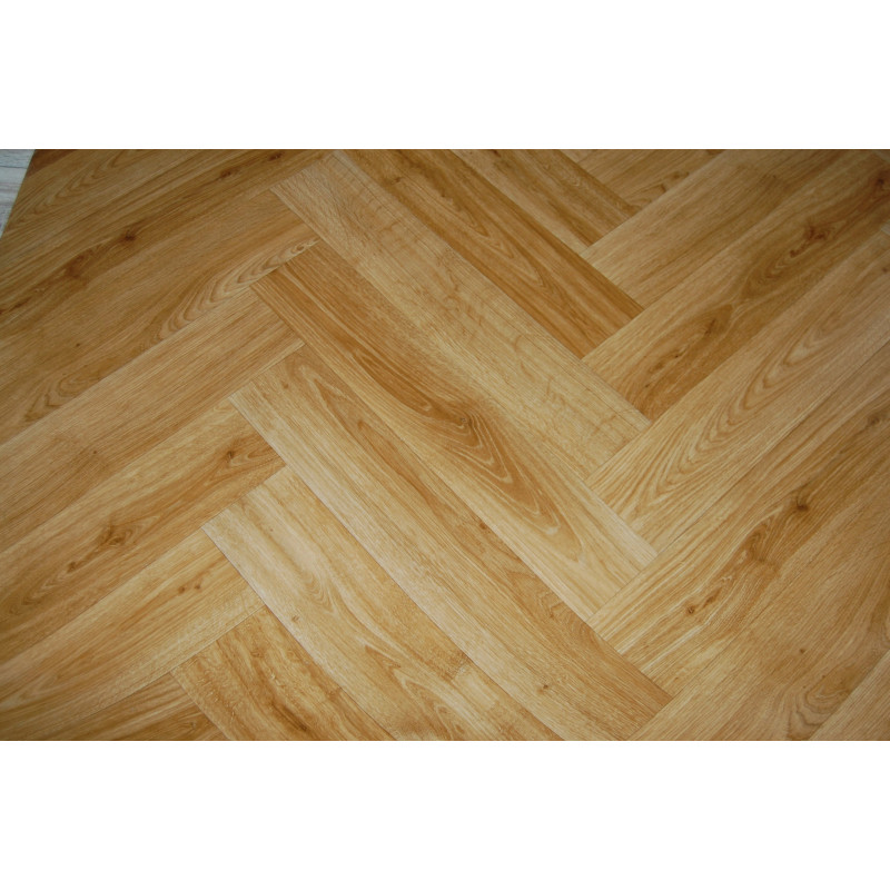 Wykładzina PCV Maxima Eko 150cm 611-01 Jodełka Brązowa Nowoczesna Klepka