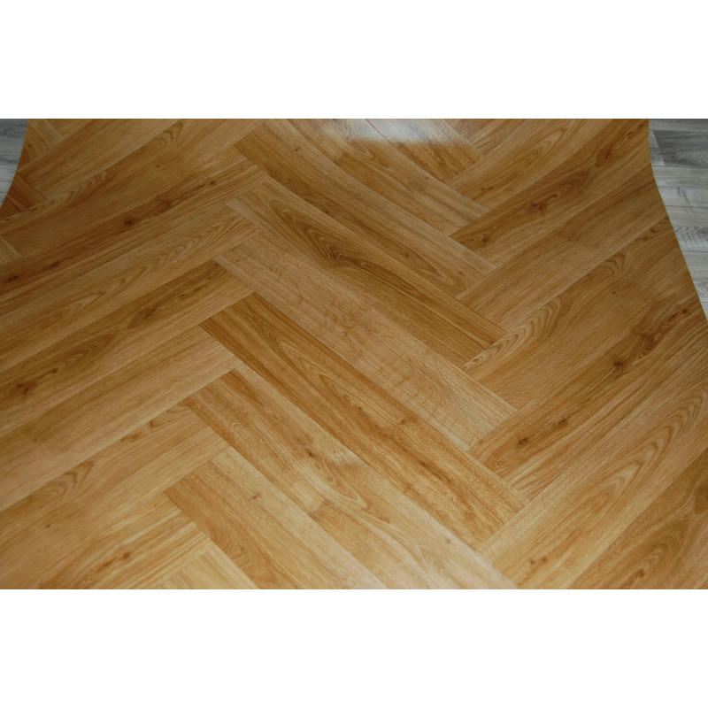 Wykładzina PCV Maxima Eko 150cm 611-01 Jodełka Brązowa Nowoczesna Klepka