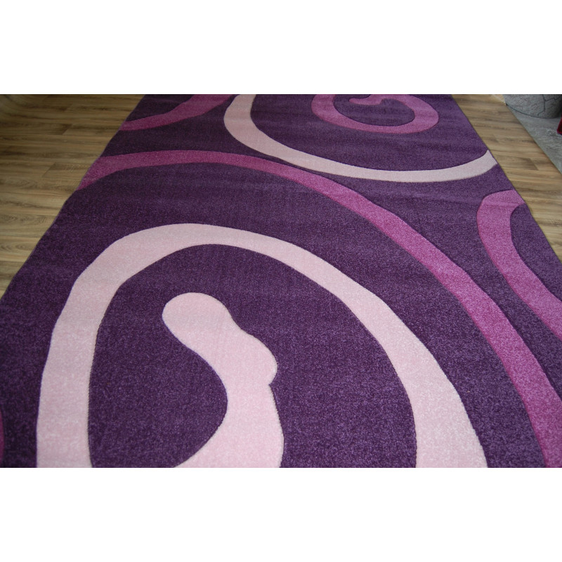 DYWAN GRUBY FRYZ 3D 240x340cm FIOLET MIĘKKI